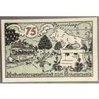 Нотгельд 75 пфеннигов 1921 год. Брауншвейг,. Веймарская республика