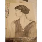 Портрет Анны Ахматовой акварель