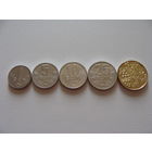 Молдова (Молдавия) - Набор из 5 монет 1, 5, 10, 25, 50 бани  2008 - 2017 год