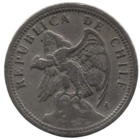 Республика Чили. 1 песо 1933. Фауна. Кондор.