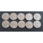 5 центов 1970S 1971P - 1979P США 10 монет