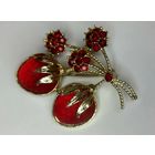 Брошь "Ледяная клубника" 1968г   Sarah Coventry