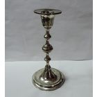 Подсвечник 70-е годы Европа. Мельхиор, серебрение. Высота 15 см.