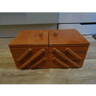 Винтажная деревянная раскладная шкатулка ( гармошка )