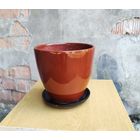 Горшки керамические с подставками, б/у, 3шт