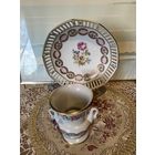 Ваза и Сухарница Ручная подрисовка Прорезной фарфор Франция винтаж Цена снижена