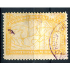 Венесуэла - 1896г. - карта, 25 с - 1 марка - гашёная с маленькой потёртостью на лицевой стороне [Mi 50]. #4-W1-129-A-2