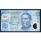Мексика 20 песо 2011 г. P122q. Полимер. UNC