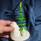 Елочная игрушка Дед Мороз, Зайка и Елка Малютка