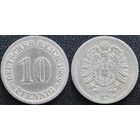 YS: Германия, Рейх, 10 пфеннигов 1889D, KM# 4