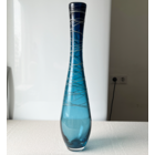 Ваза цветное стекло ручная работа 53см винтаж