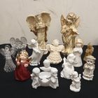 Подарки Статуэтки Фигурки Утки Собаки Слоны Ангелы Медведи Фарфор Кобальт Позолота Ангелы Собаки Шарпей Керамика Утки Лебедь