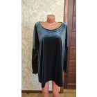 Шикарная блуза Yessica велюр на 70-72 размер. Глубокий перламутровый цвет сине-серый, очень красивый. Рукав красиво собран, интересно смотрится. Блуза в идеальном состоянии. Длина 82 см, ПОгруди 82 см