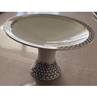 Фруктовница . Кобальтовая сетка , фарфор  , золочение . ЛФЗ