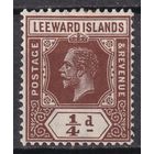 152.BrKCI. Великобритания. Колонии. Подветренные острова. Стандарт. Георг V. 1912 г. 1/4P. Mi.#46.