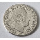 1\6 талера 1823 год. Пруссия   "A"  Фридрих Вильгельм 3 серебро