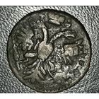 Денга 1731 года перечекан с Петровской копейки.