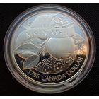 1 доллар 1996 Канада! Серебро 25,17 грамма 925 пробы 0,749 унции! Яблоки Мекинтош McINTOSH! ВОЗМОЖЕН ОБМЕН!