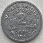 Франция 2 франка 1943 г.
