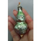 Ёлочная игрушка, стекло, снеговик