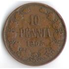 10 пенни 1905 год _состояние VF/XF