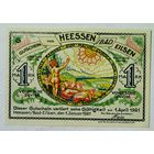 РАСПРОДАЖА!!! - ГЕРМАНИЯ Комунна ХЕСЕН (Нижняя САКСОНИЯ) 1 марка 1921 год - UNC!