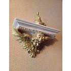 - 2 шт КОНСОЛЬ-АНГЕЛ 30х19х10 и 2 шт НАВЕРШИЕ КОЛОКОЛЬЧИК 11х11 см гипс позолота