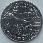 США 25 центов (квотер) 2021 г. D. Джордж Вашингтон. Переправа через реку Делавэр.
