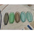 Селедочницы СССР Неман цветное стекло 5 шт одним лотом