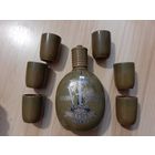 Набор Фляжка 65 лет Победы и 6 рюмок (керамика)