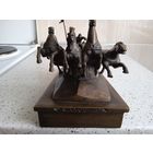 Легендарная тачанка бронза агитация Каховка 1967 год монумент скульптура Ленинград СССР