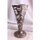 Салфетница Ваза для салфеток со вставкой Серебрение 02