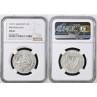 3 рейхсмарки 1927 год 100 лет Бремерхафену. Очень редкие! Красивое коллекционное состояние! Штемпельный блеск! Грейд NGC MS65