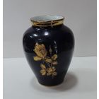 Вазочка фарфоровая фирмы КРМ 60-е годы Германия. Кобальт. Высота 9.5 см.