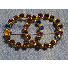 Брошь " Обручальные кольца" ,винтаж СССР, Подольская ювелирная фабрика, 1963 год