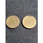 Германия 5 пфеннигов 1981 D F