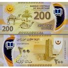 Мавритания  200 угий 2020 год UNC (полимер)