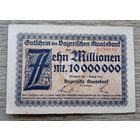 Werty71 Германия 10000000 марок 10 миллионов 1923 банкнота Гроссгельд Бавария