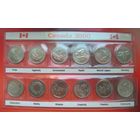 Канада 2000 набор памятных монет серия "Миллениум" 25 центов (квотер)