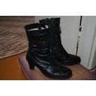 Тёплые женские_САПОГИ_(Чёрн.жата я-мат.кожа)_Зимние_Б.У._1 00%_нат.кожа/кожаные_(нат .мех.)_гос.Польша_реально сойдут на_37/37,5-38_размер_на узкую или на средней полноты ножку!