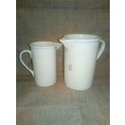 Одним лотом 2 сливочника кувшинчик 250 мл и 500 мл фарфоровый лабораторный, кружка с носиком РФЗ