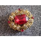 Брошь, дворцовый стиль, винтаж, старая Чехия, 70-е гг. Ок