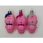 Новогодняя ёлочная игрушка СССР "Три поросёнка". С рубля