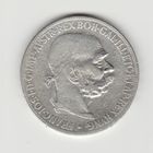 Монета 5 крон 1900 года. Австро-Венгрия. Серебро