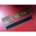 Жабка под нож грибника, рыбака или под короткое лезвие. Рыжая кожа.