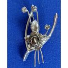 Брошь " куриная косточка"