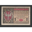 Польша 1 марка 1917 года. Тип Р-8. Zarzad General. Состояние XF-