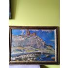 Крохолев П.С. "Крепость" 1972 год картон масло