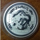 Австралия 1 доллар. 2000 г. Год дракона. Серия Lunar I.