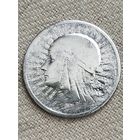 Распродажа - 2 злотых 1934г.,Голова Полонии,ПОЛЬША,Вторая Республика